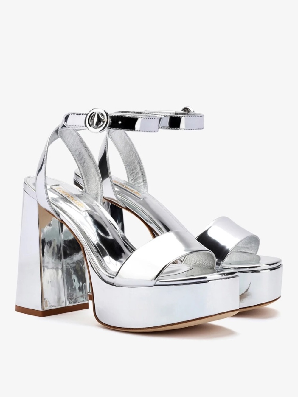 Dolly Sandal In Silver Specchio Size 7